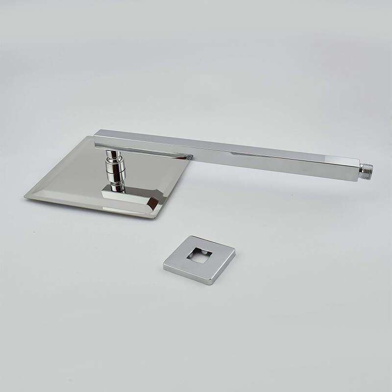 Ducha Quadrada Inox 304 Slim 20x20cm com Braço 36cm Cromada