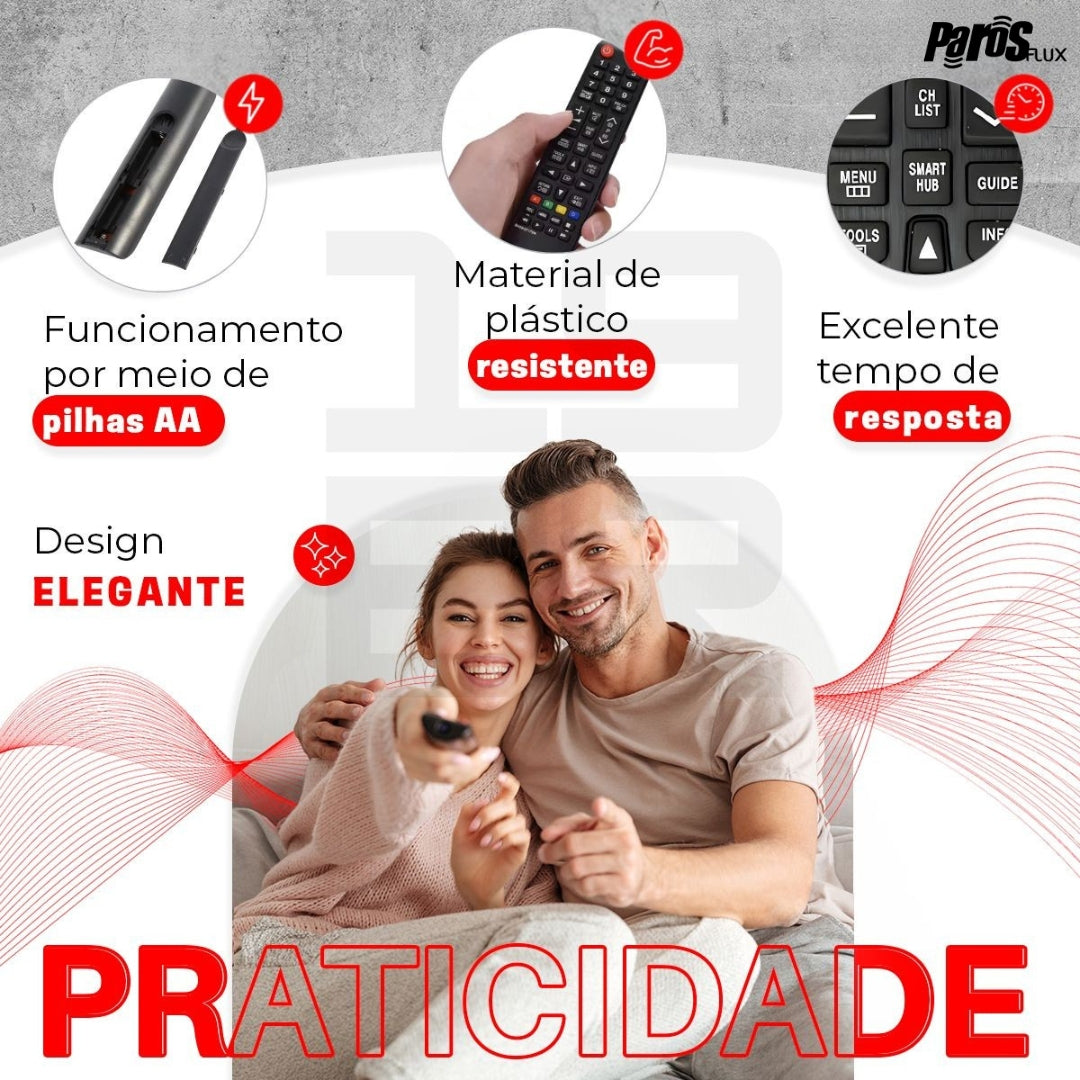 Controle Remoto Para Tv Samsung Smart Hub Universal