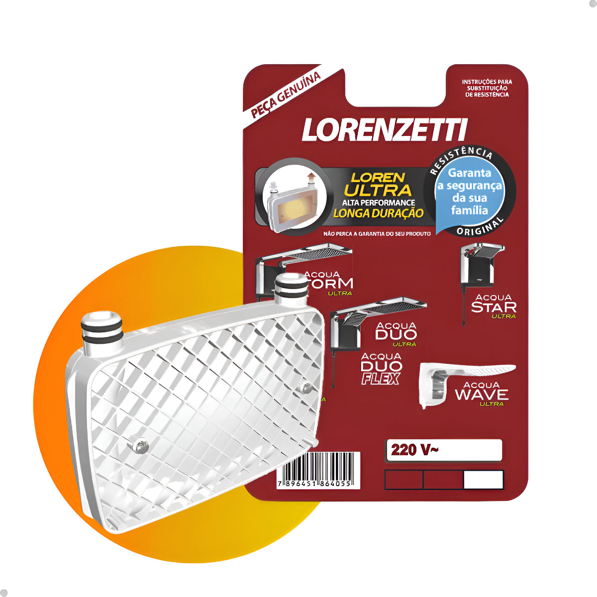 Resistência Chuveiro Acqua Duo Ultra Lorenzetti 220v 7800w Branco