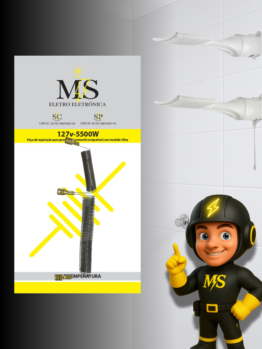 Resistencia Para Lorenzetti Loren Shower 127v 5500w Ms Eletro Eletrônica