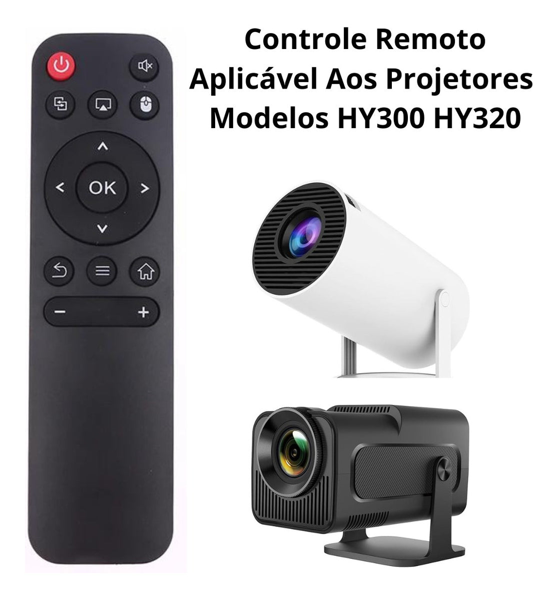 Controle Remoto Projetor Hy300/hy320 Magcub 4k Universal