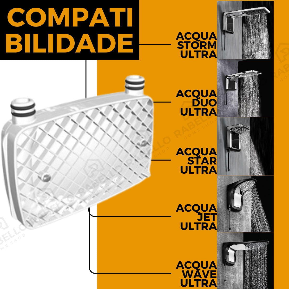 Resistência Chuveiro Acqua Duo Ultra Lorenzetti 220v 7800w Branco