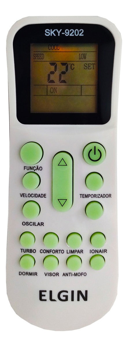 Controle Remoto Para Ar Condicionado Split Elgin Ykr-k/001e
