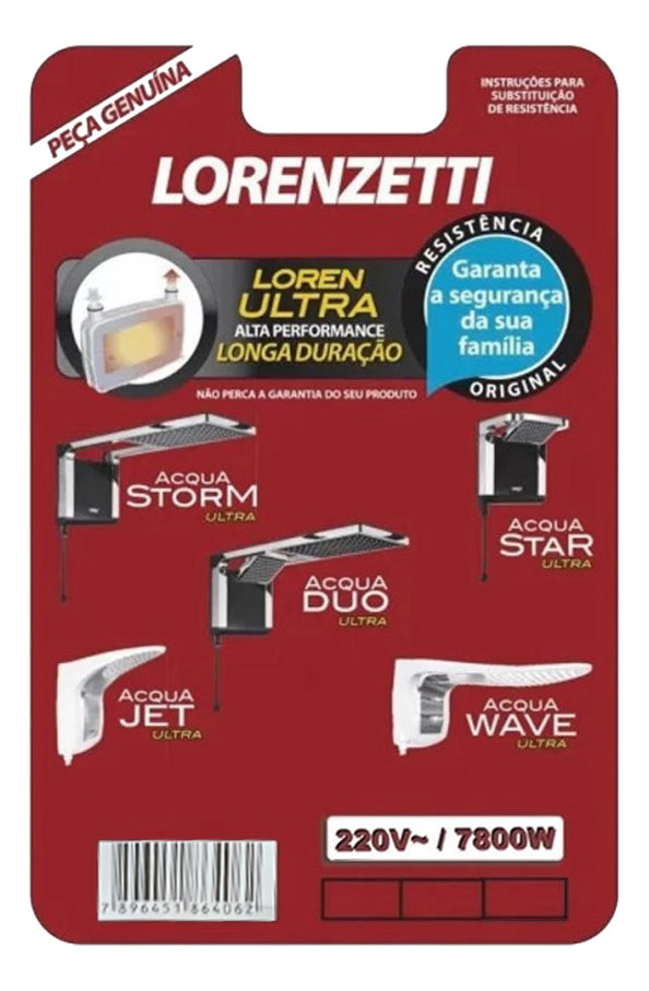 Resistência Acqua Ultra 7800w Lorenzetti