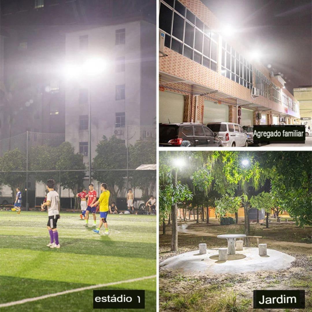 Luminária LED Solar 1000W com Sensor de Presença IP66