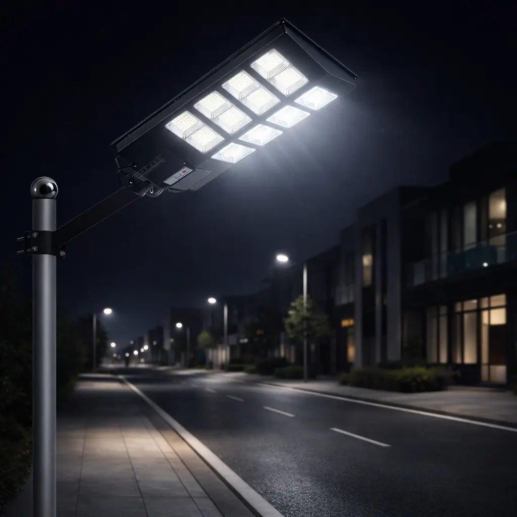 Luminária LED Solar 1000W com Sensor de Presença IP66