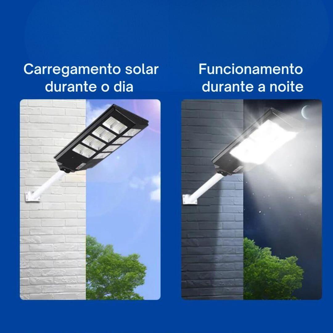 Luminária LED Solar 1000W com Sensor de Presença IP66