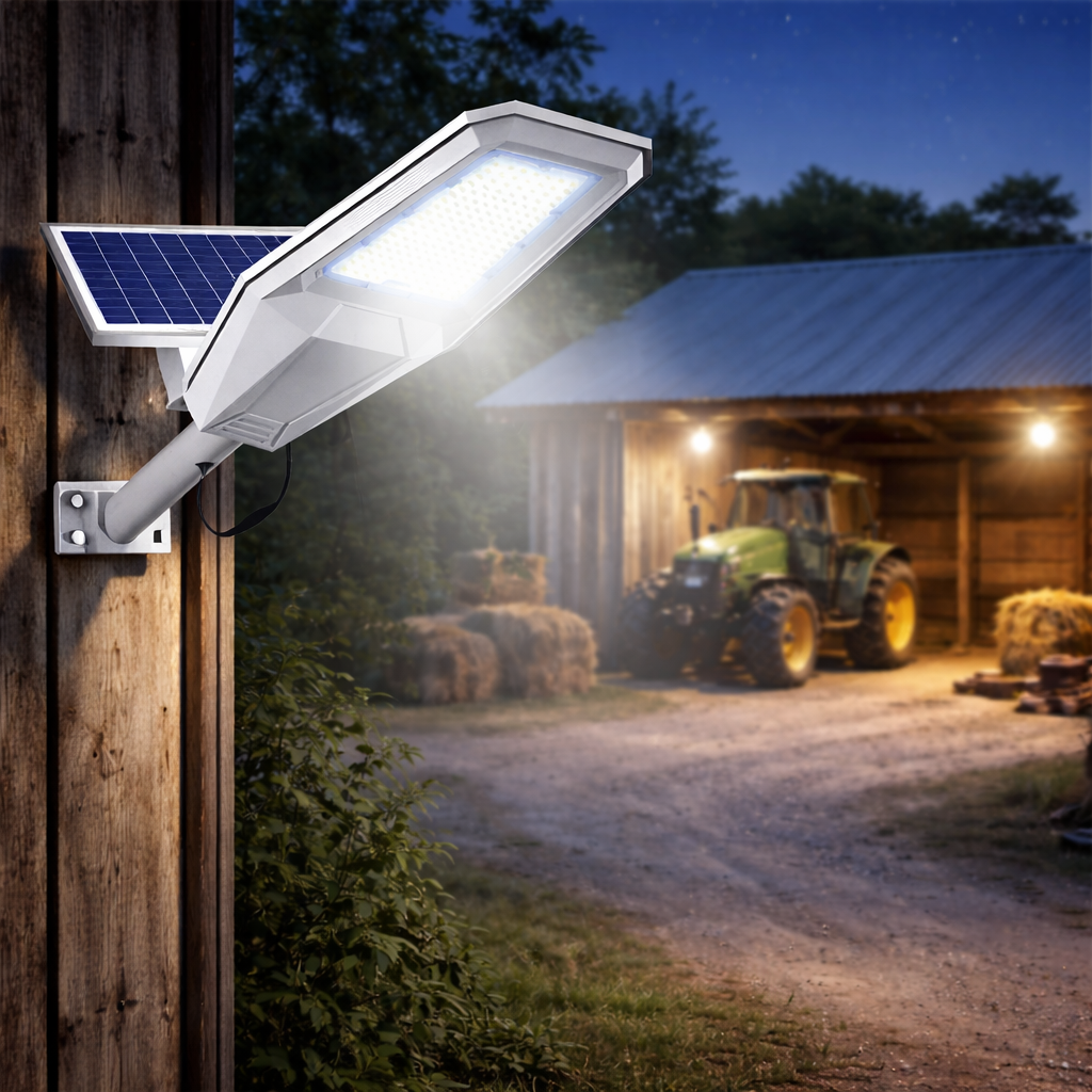 Luminária Solar LED 1200W Placa Externa com Controle Remoto