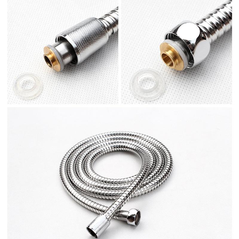 Mangueira Chuveiro 1,5m Aço Inox SAE 304 + Suporte | Hydro Shower Jet