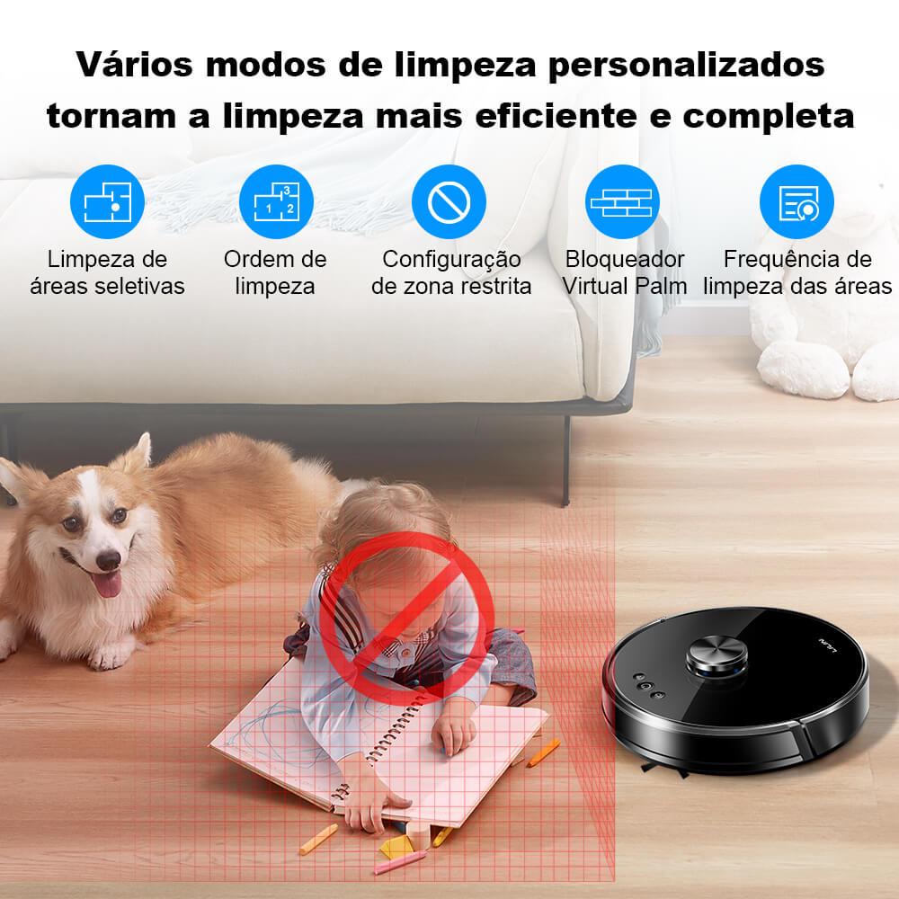 Robô Aspirador XR500 - Aspira e Passa Pano Bivolt